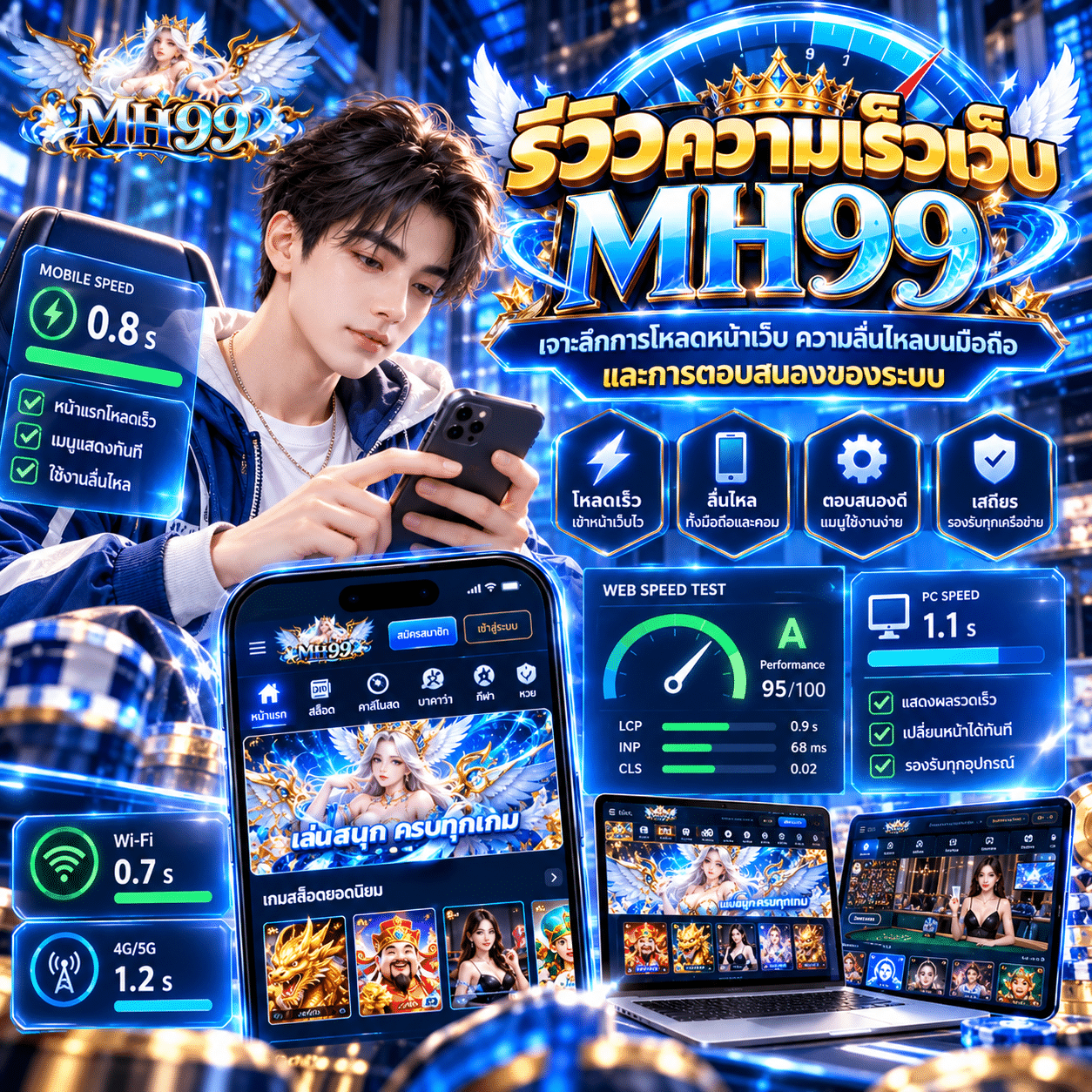รีวิวความเร็วเว็บ MH99 เจาะลึกการโหลดหน้าเว็บ ความลื่นไหลบนมือถือ และการตอบสนองของระบบ